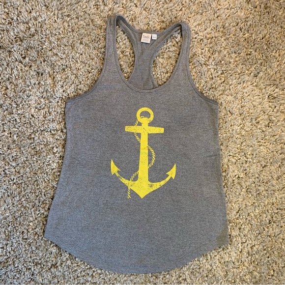 Simons TWIK Grey Anchor Racerback Tank Women’s Size XS - Picture 1 of 6